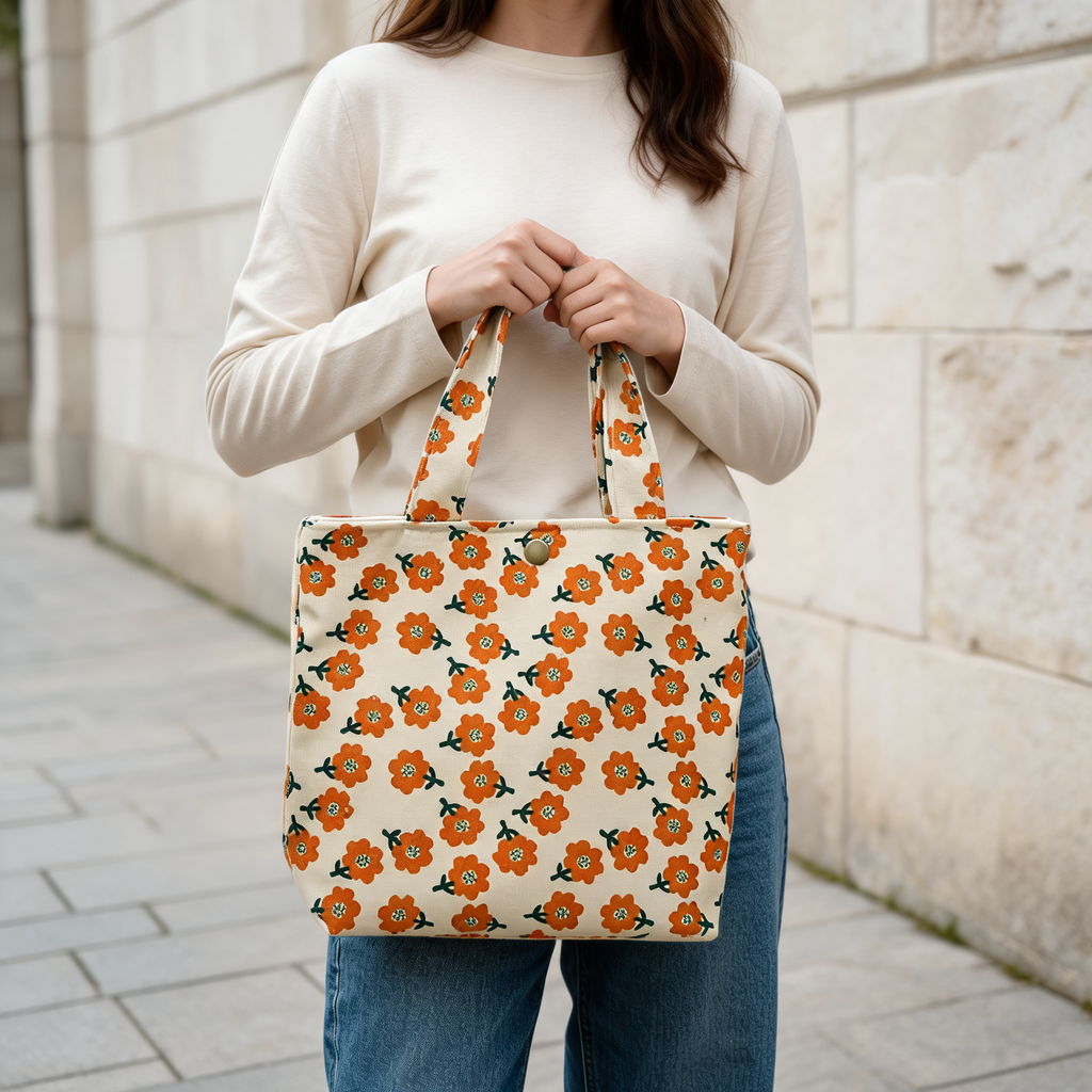 Little Daisy Cord Tote — lifestyle styling | Mak&Malva gallery 1-3