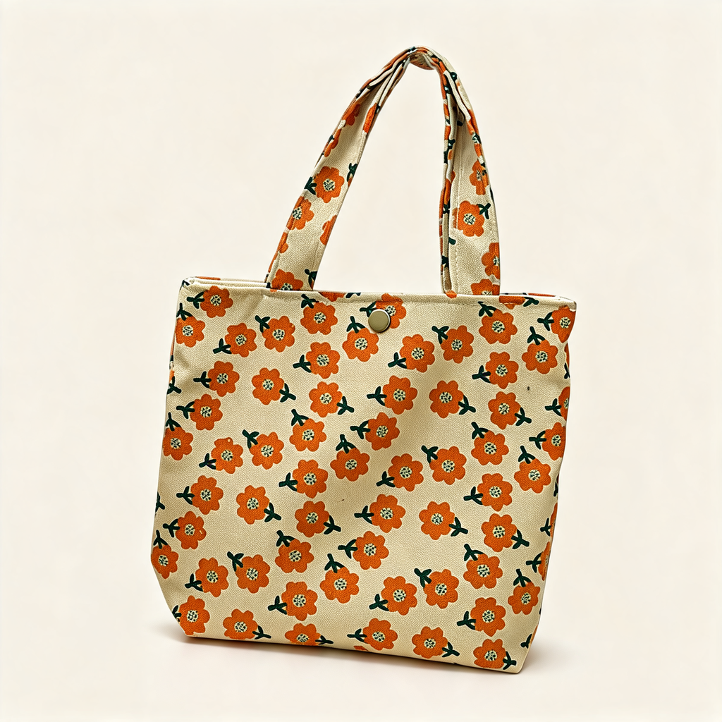 Little Daisy Cord Tote — three-quarter product view | Mak&Malva gallery 1-3