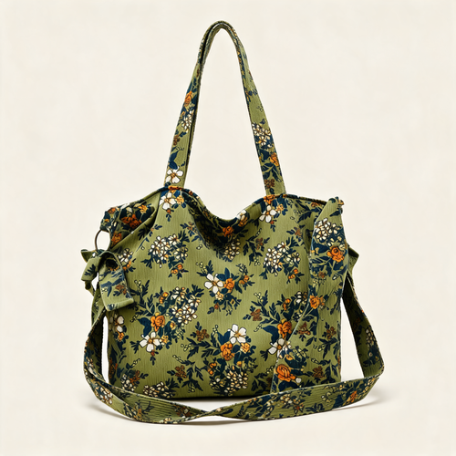 Artist Garden Cord Shoulder Bag — front product view | Mak&Malva gallery 1-3