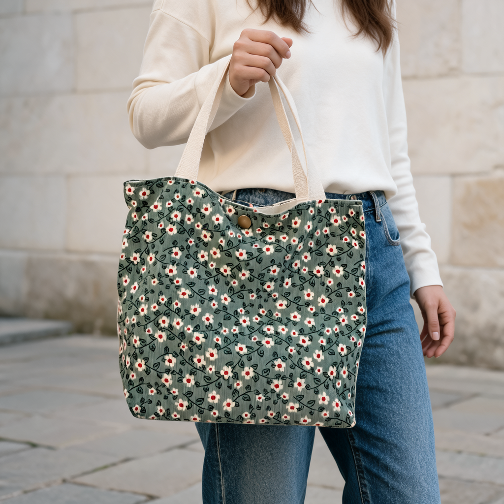 Cottage Rose Mini Tote — lifestyle styling | Mak&Malva gallery 1-3