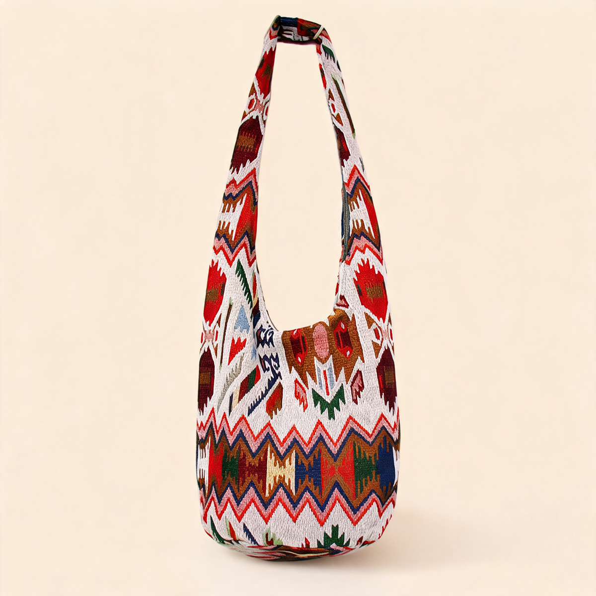 Woven Geometry Crossbody — three-quarter product view | Mak&Malva gallery 1-3