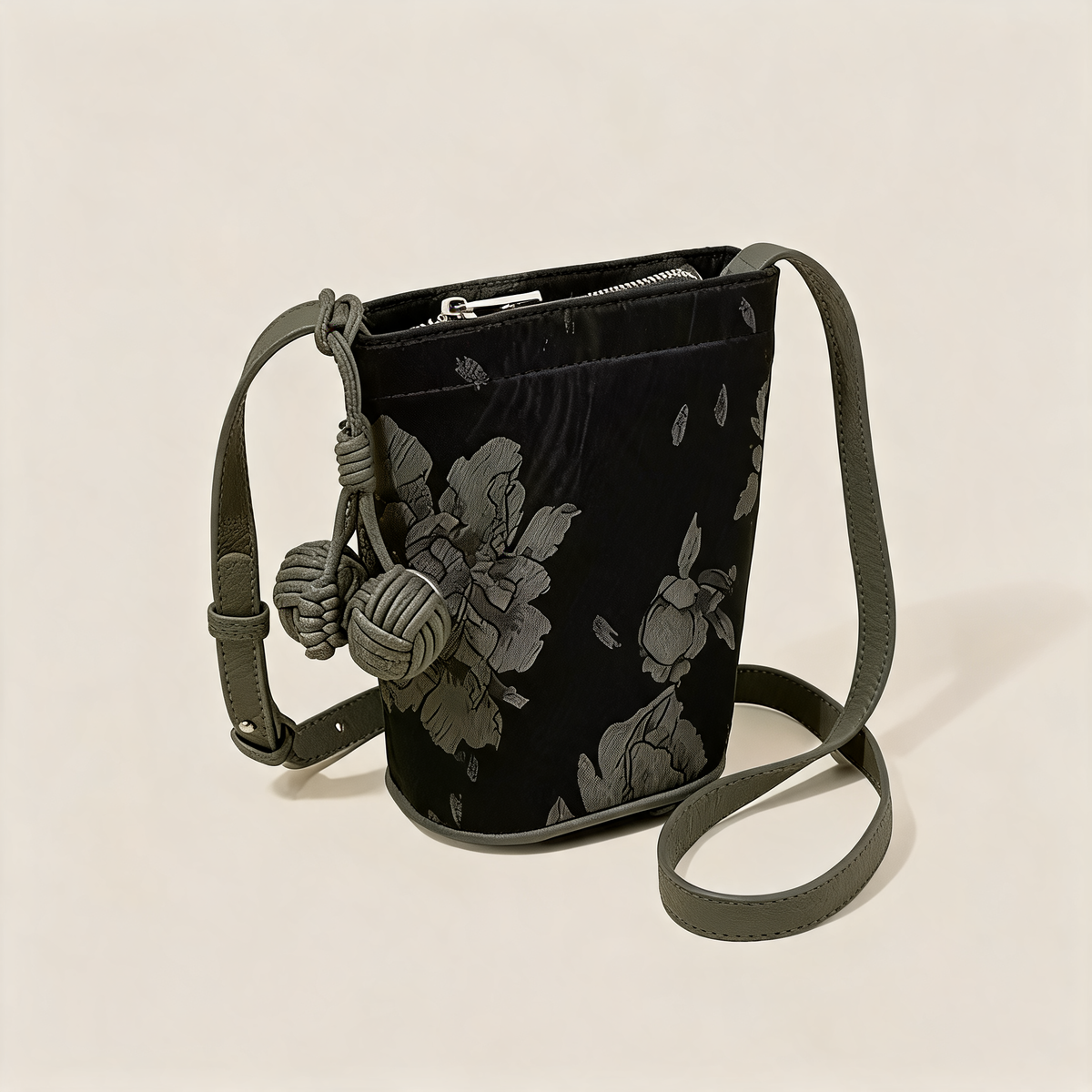 Petite Brocade Crossbody — three-quarter product view | Mak&Malva gallery 1-3