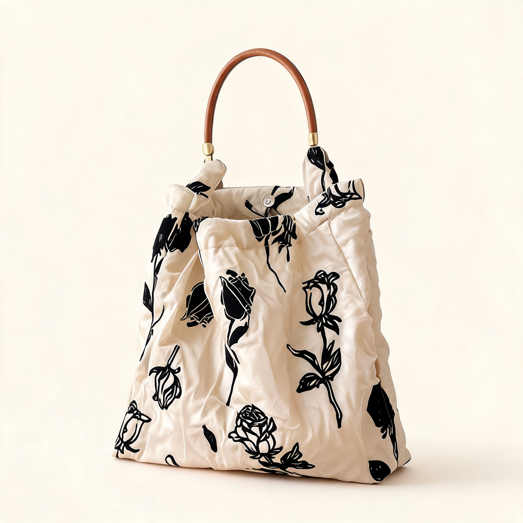 Ink Rose Hobo — front product view | Mak&Malva gallery 1-3