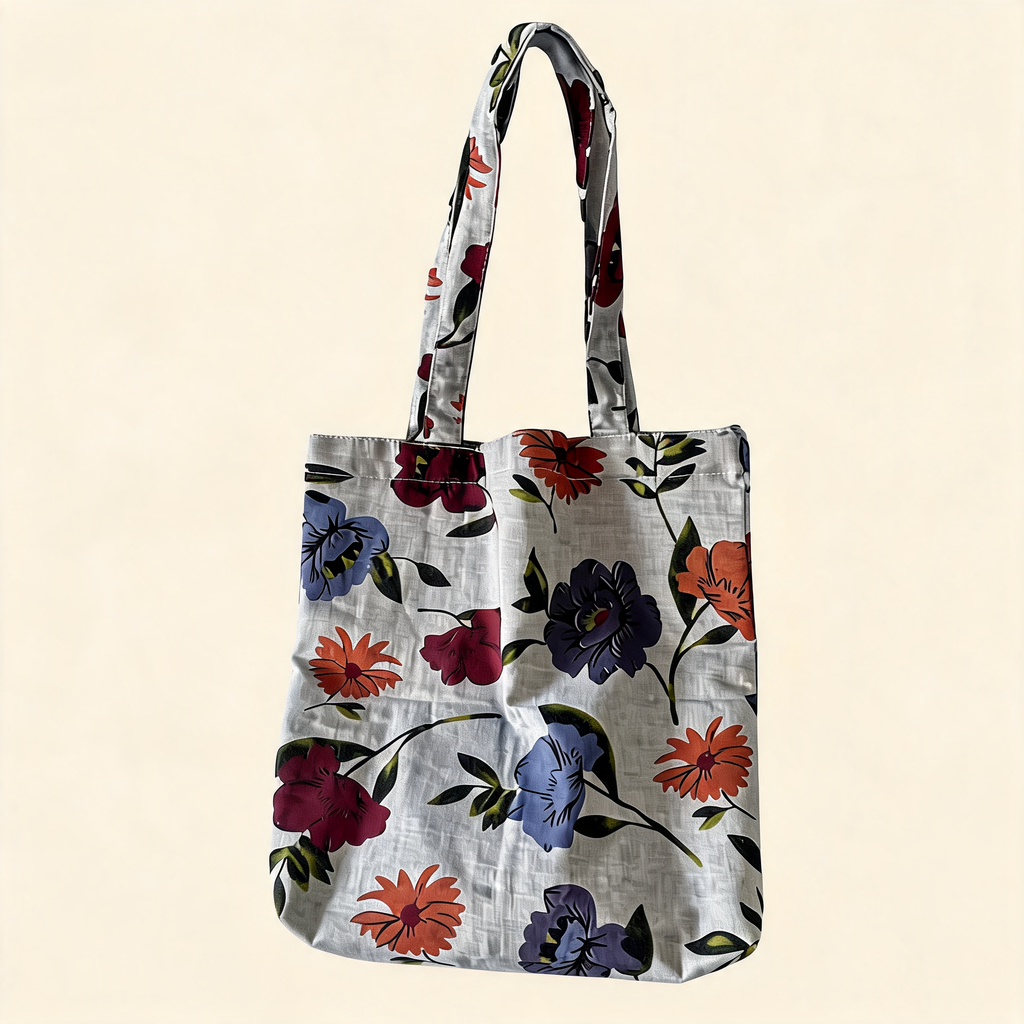 Autumn Botanical Tote — three-quarter product view | Mak&Malva gallery 1-3