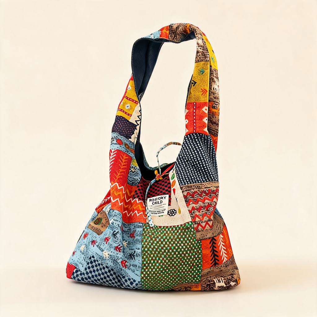 Bohemian Patchwork Hobo — front product view | Mak&Malva gallery 1-3