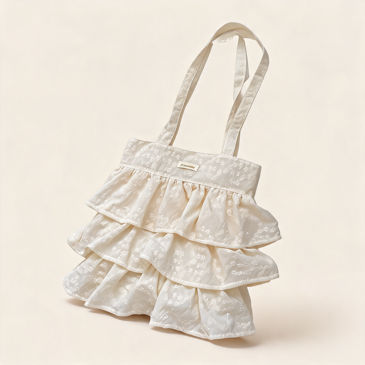 Petal Ruffle Eyelet Tote — front product view | Mak&Malva gallery 1-3