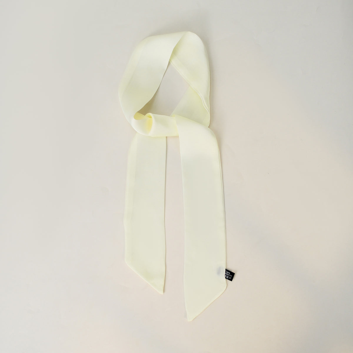 Everyday Satin Ribbon Scarf - Beige