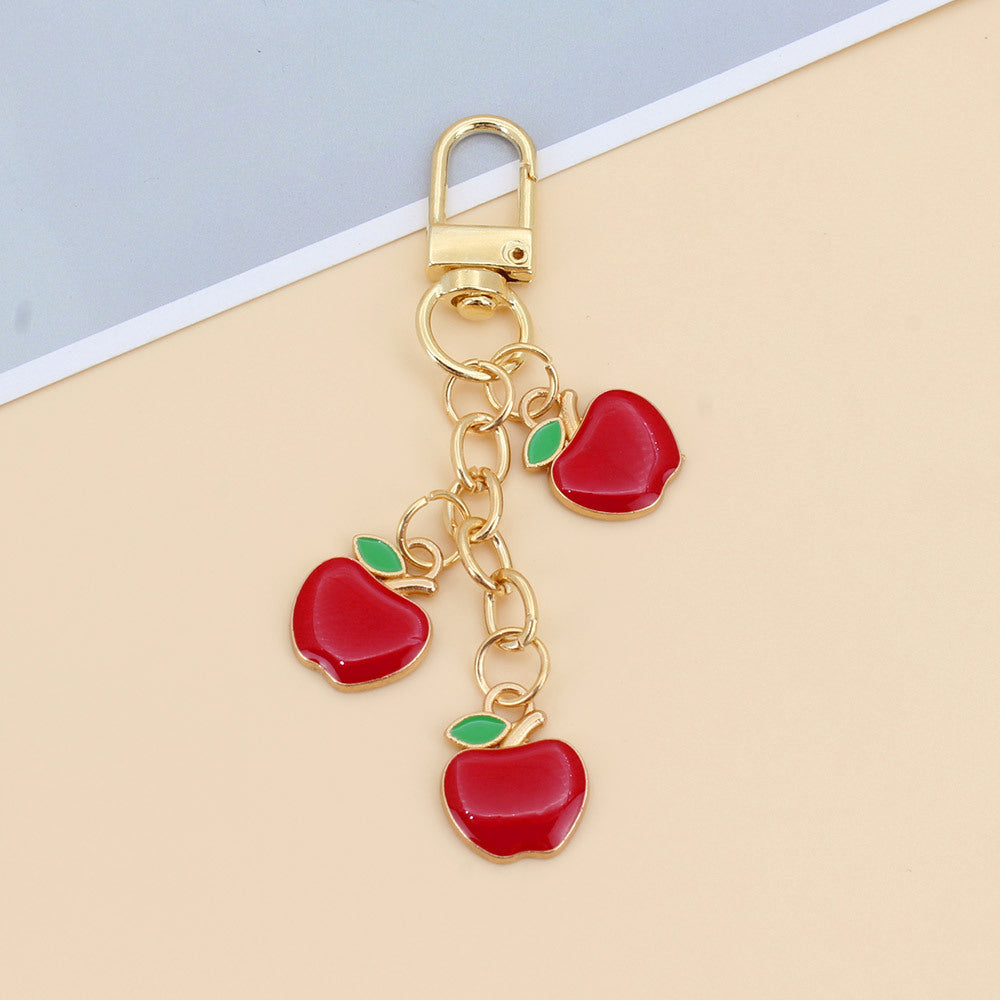 Orchard Enamel-Look Bag Charm - Glossy Apple