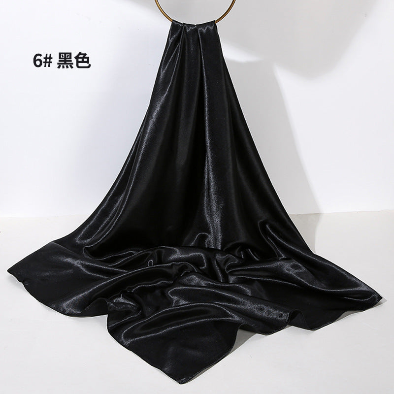Soft Sheen Square Scarf 90 - Black