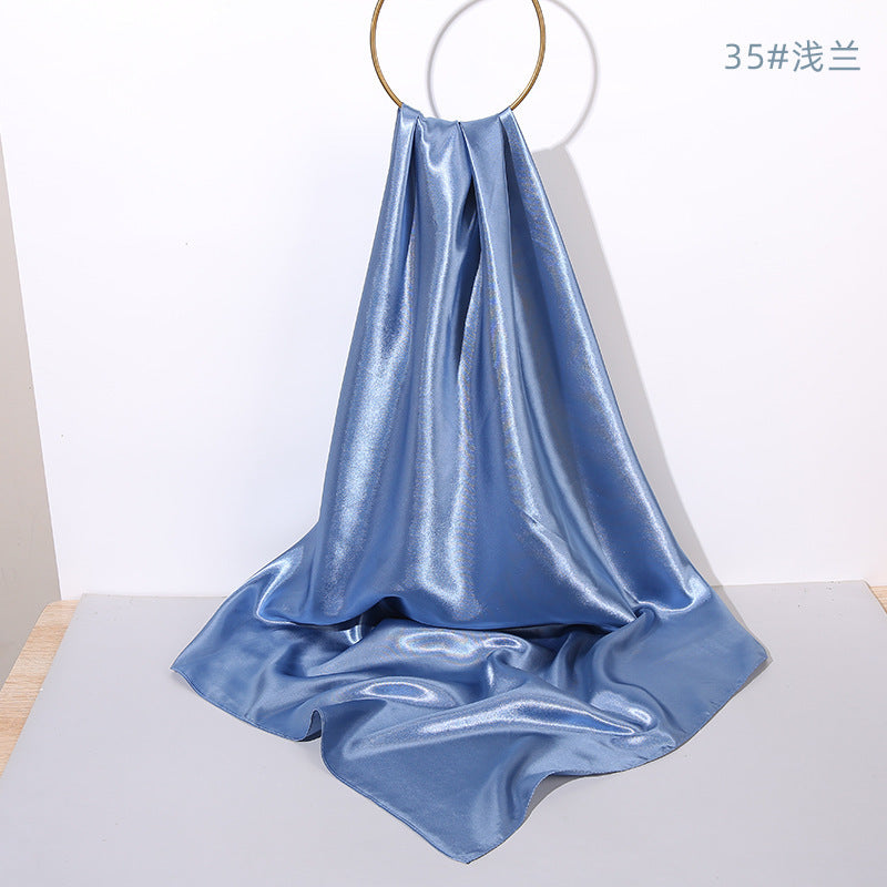 Soft Sheen Square Scarf 90 - Light Blue
