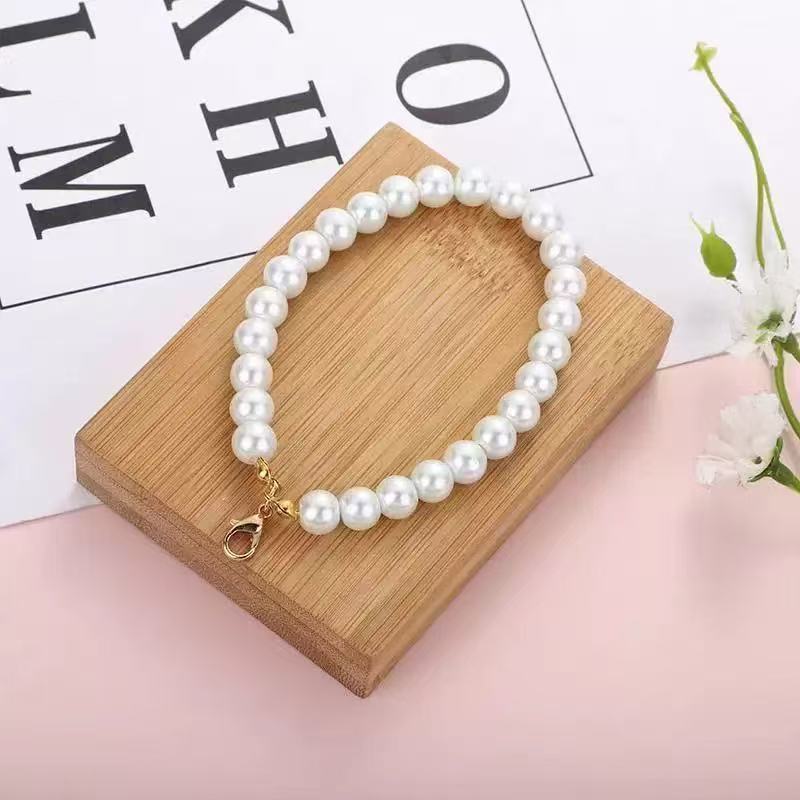 Everyday Pearl-Look Bag Chain - Gold tone