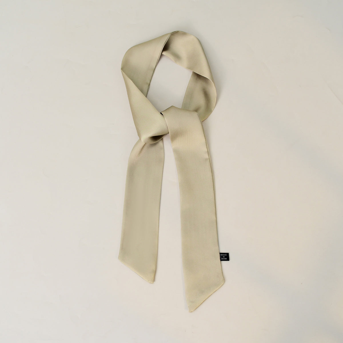 Everyday Satin Ribbon Scarf - Champagne
