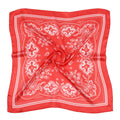 Classic Paisley Square Scarf - Red