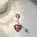 Braided Sweetheart Bag Charm - Red