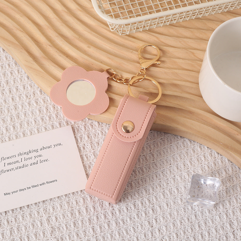 Petal Lipstick Holder Bag Charm - Peach