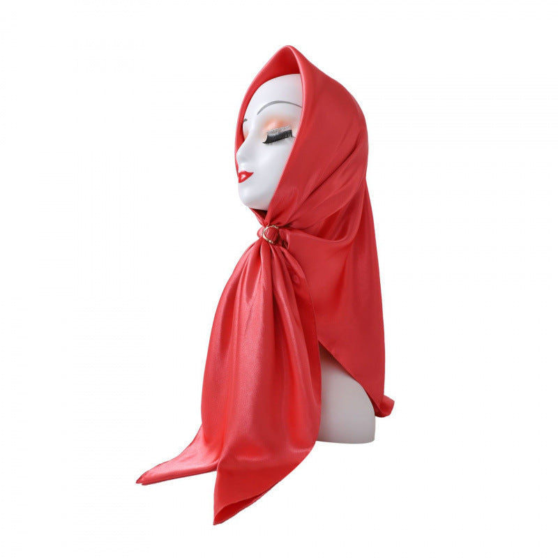 Lustre Square Scarf 90 - Watermelon red