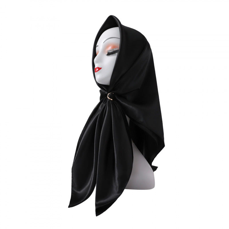 Lustre Square Scarf 90 - Black