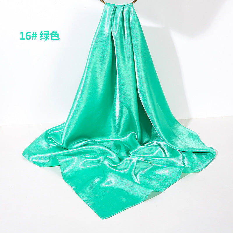 Soft Sheen Square Scarf 90 - Green