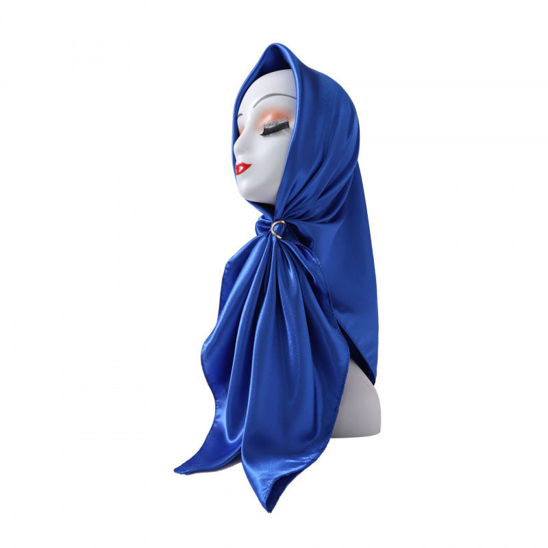 Lustre Square Scarf 90 - Sapphire blue