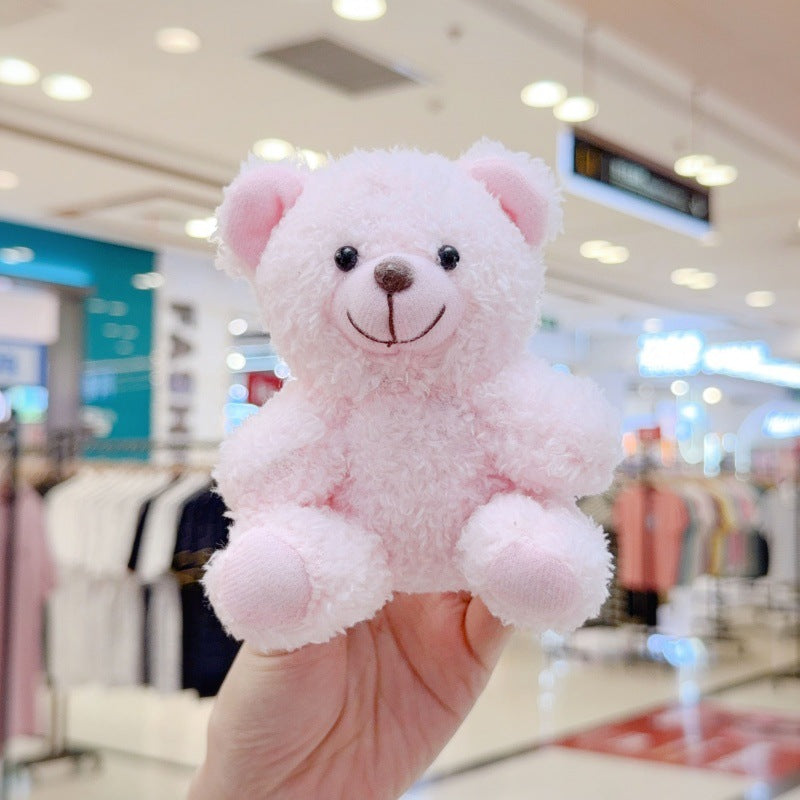 Soft Teddy Clip Bag Charm - Pink / Gold-Tone Clip