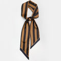 Long Graphic Stripe Scarf - Brown and Black Stripe