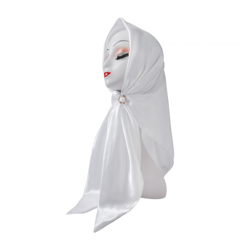 Lustre Square Scarf 90 - White
