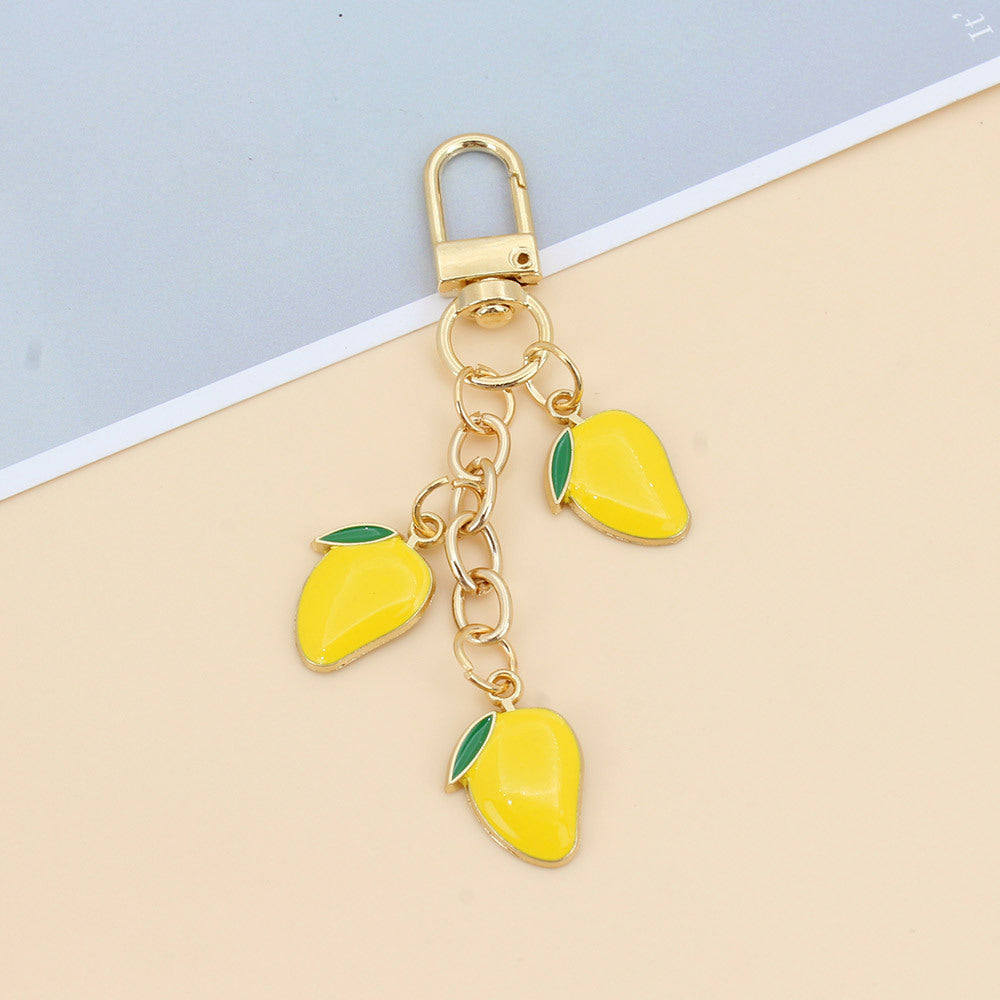 Orchard Enamel-Look Bag Charm - Mango