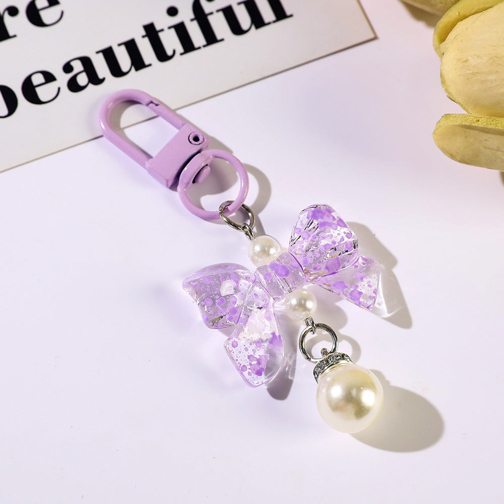 Starlight Bow and Pearl-Look Charm - Purple