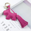 Little Dog Tassel Bag Charm - Fuchsia