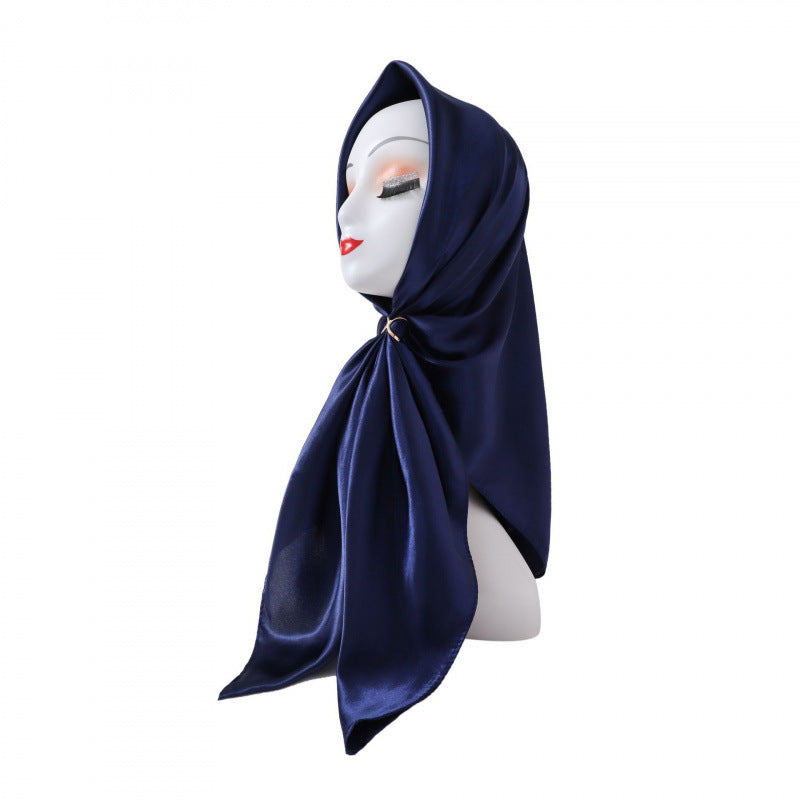 Lustre Square Scarf 90 - Navy