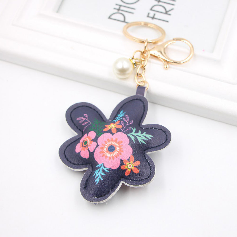 Botanical Flower Faux-Leather Charm - Botanical Floral