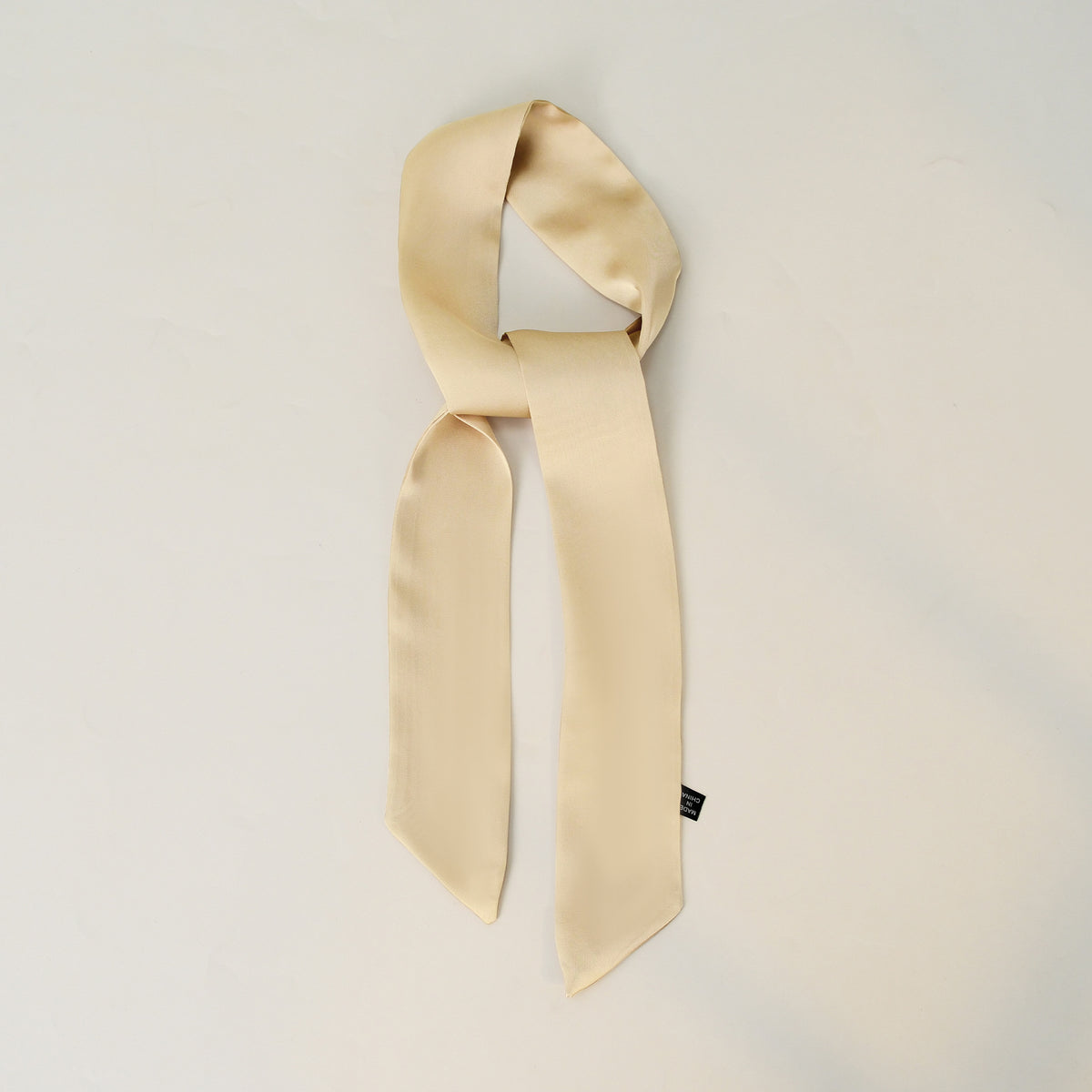 Everyday Satin Ribbon Scarf - Apricot