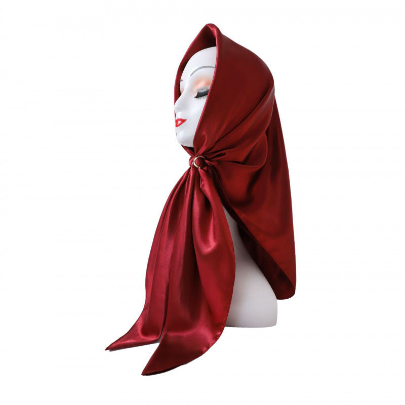 Lustre Square Scarf 90 - Burgundy