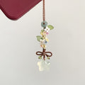 Star Blossom Beaded Bag Charm - Soft Green and Pink