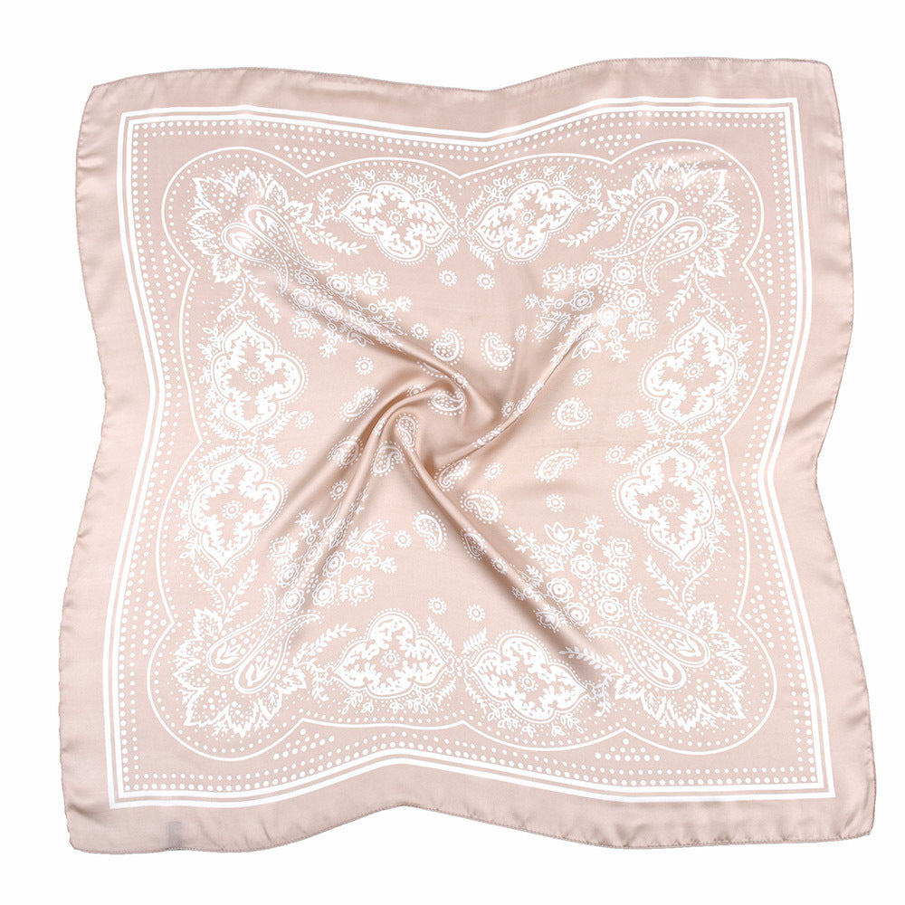 Classic Paisley Square Scarf - Camel