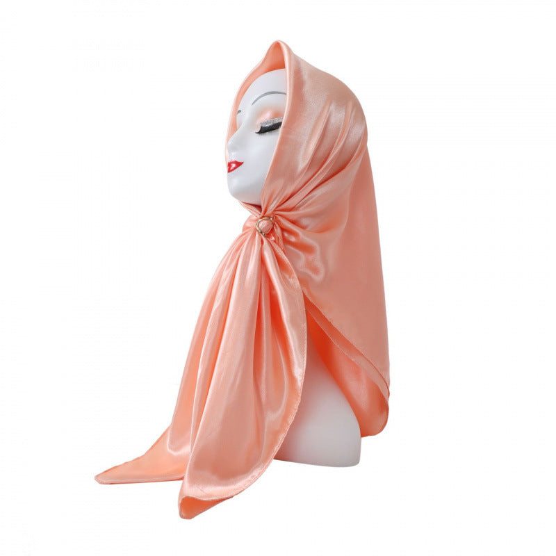 Lustre Square Scarf 90 - Coral pink