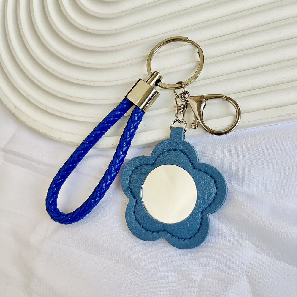 Petal Mirror Bag Charm - Blue