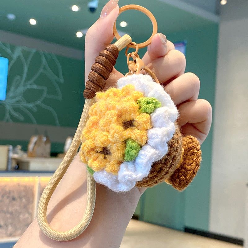 Crochet Sunflower Bouquet Charm - Sunflower
