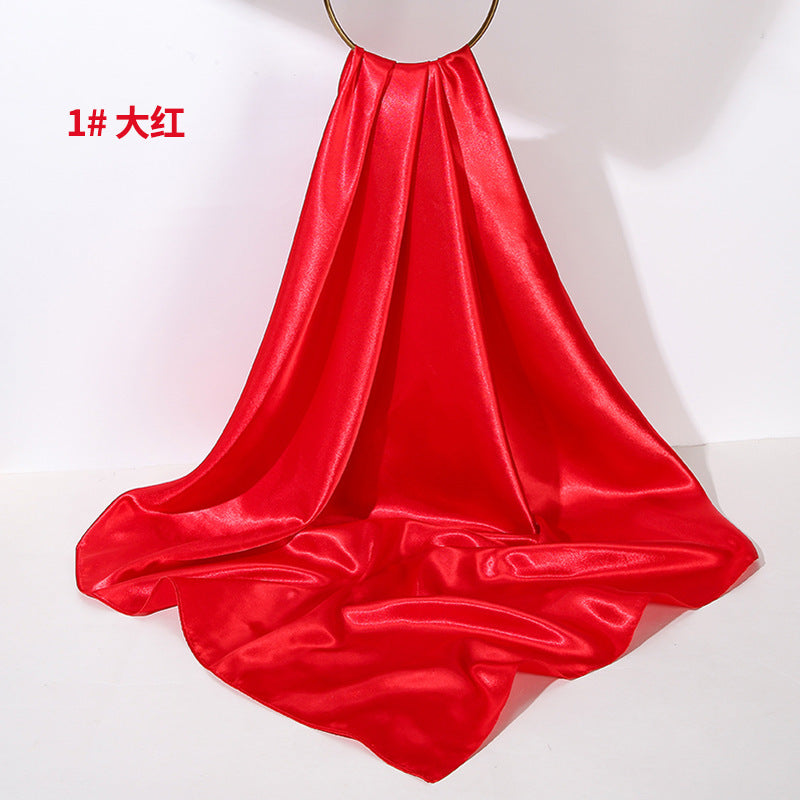 Soft Sheen Square Scarf 90 - Bright Red