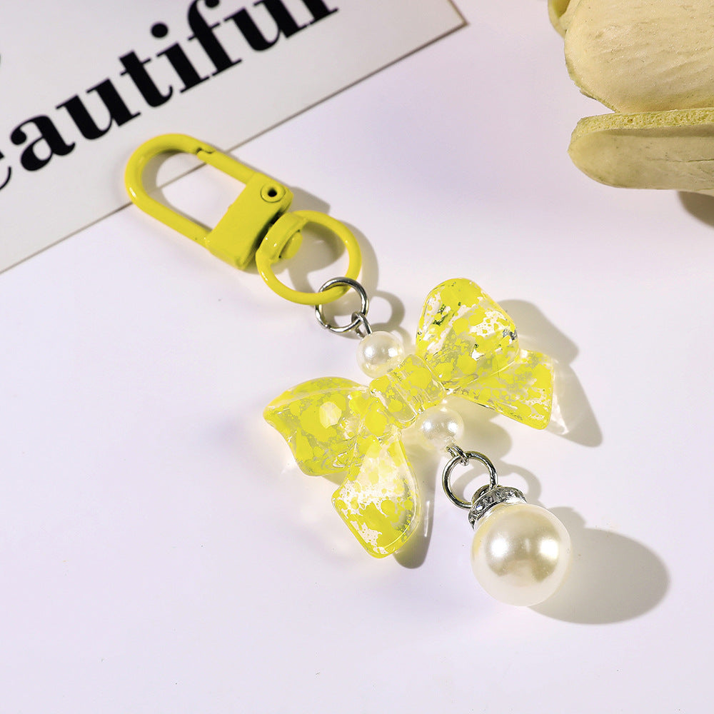 Starlight Bow and Pearl-Look Charm - Yellow