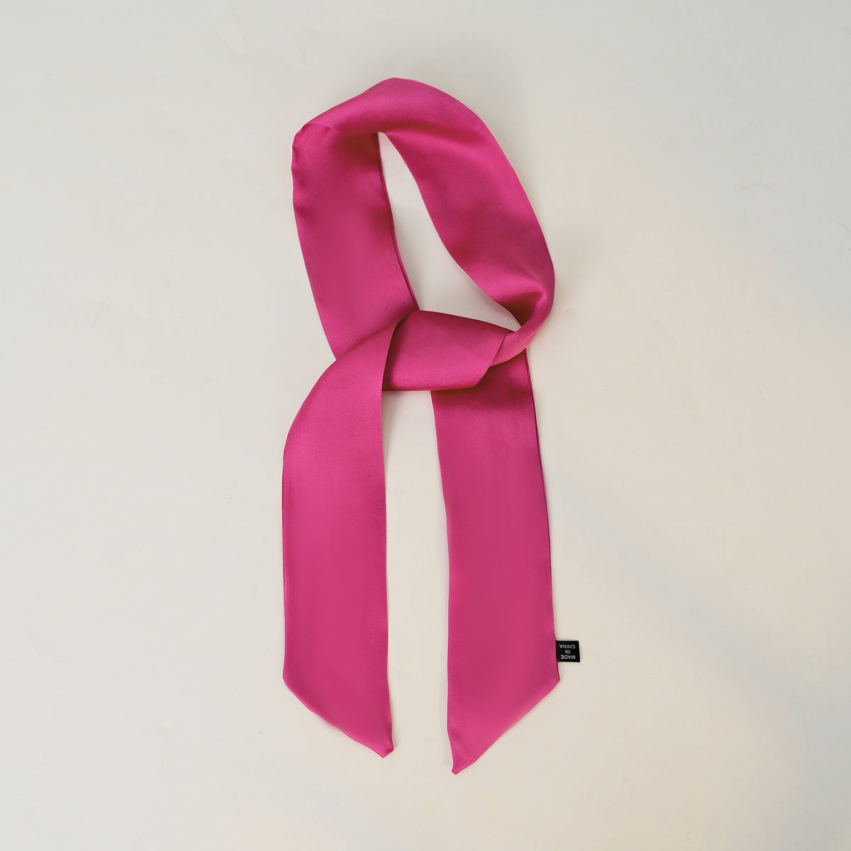 Everyday Satin Ribbon Scarf - Fuchsia