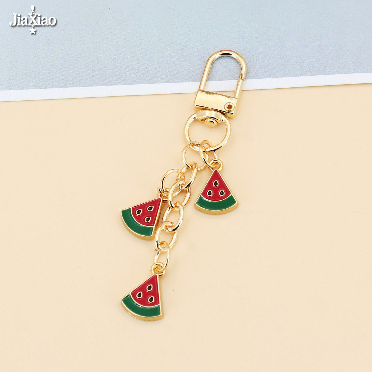 Orchard Enamel-Look Bag Charm - Watermelon Slice