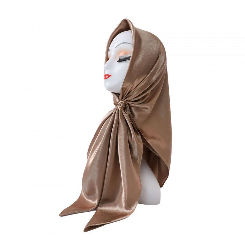 Lustre Square Scarf 90 - Light Brown