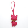Little Fox Faux-Leather Bag Charm - Fuchsia
