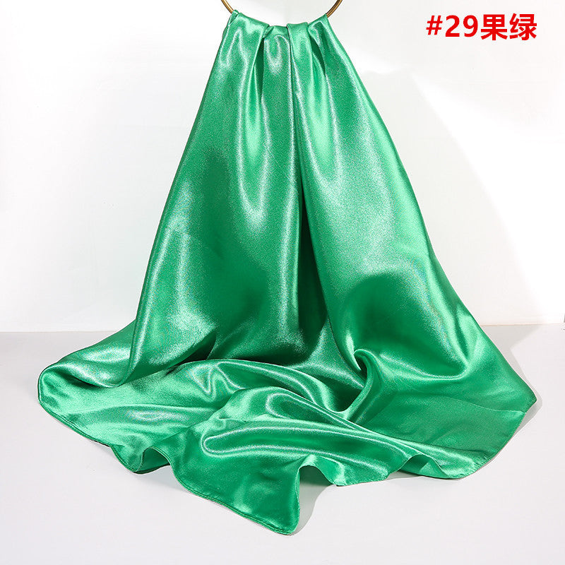 Soft Sheen Square Scarf 90 - Apple Green