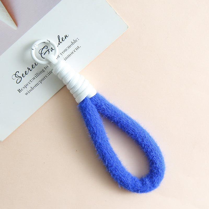 Soft Loop Bag Charm - Sapphire blue