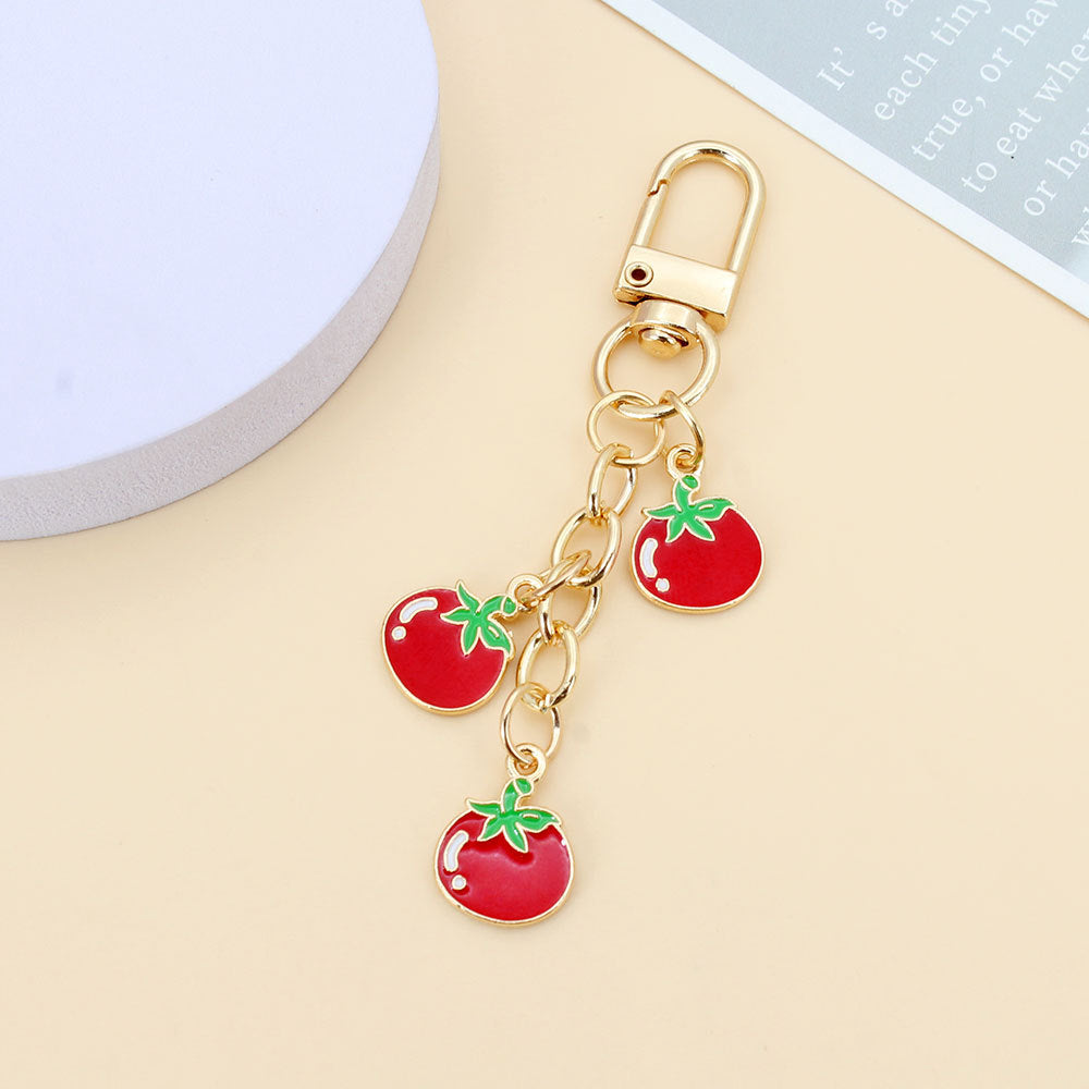 Orchard Enamel-Look Bag Charm - Tomato