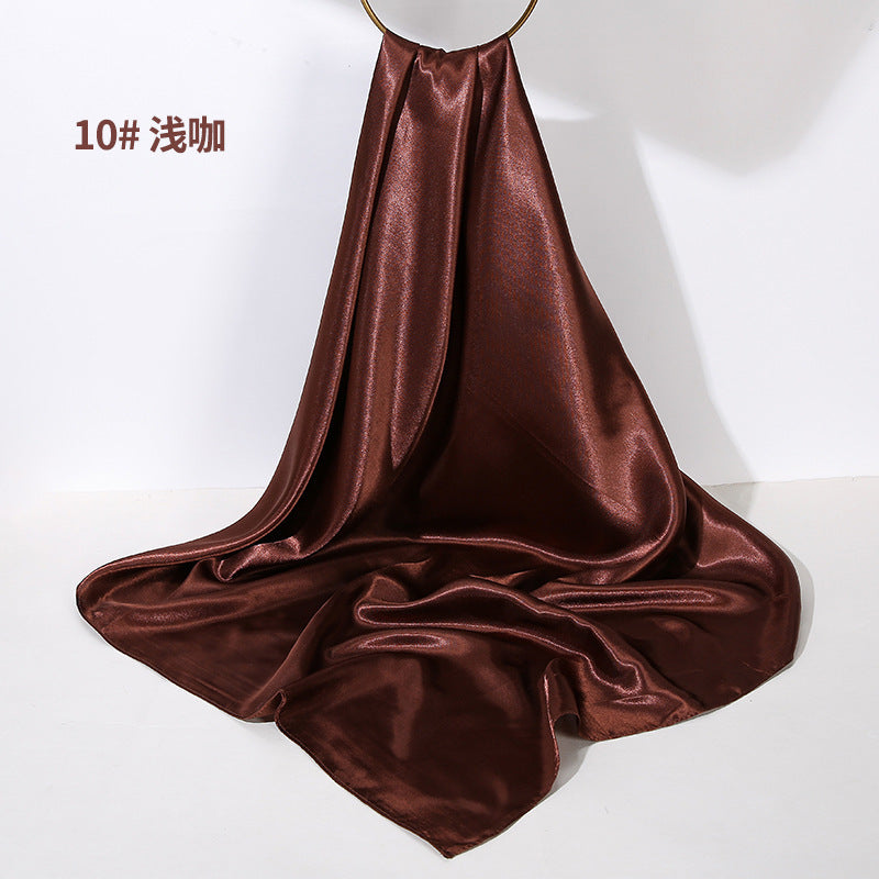 Soft Sheen Square Scarf 90 - Light Brown