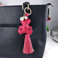 Little Bear Tassel Bag Charm - Red