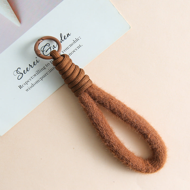 Soft Loop Bag Charm - Dark coffee